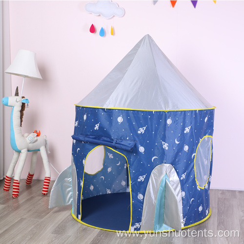 customization Christmas tent factory Blue Cartoon Rocket tent